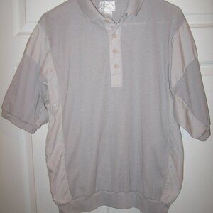 Envoy Banded Bottom Gray Polo Shirt Men's Size XL